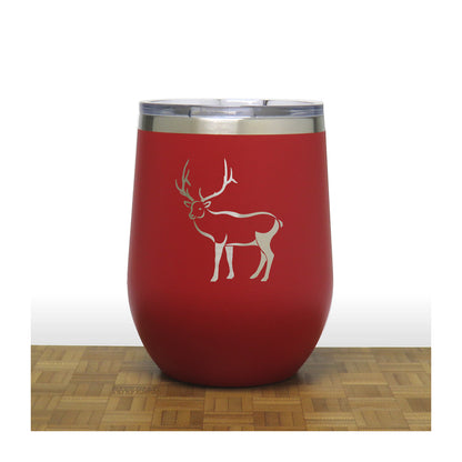 Elk 12oz Insulated Stemless Wine Tumbler - Design 3 - Stainless Steel