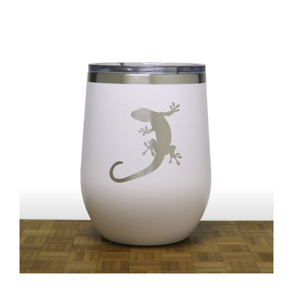 White - Gecko PC 12oz STEMLESS WINE - Copyright Hues in Glass