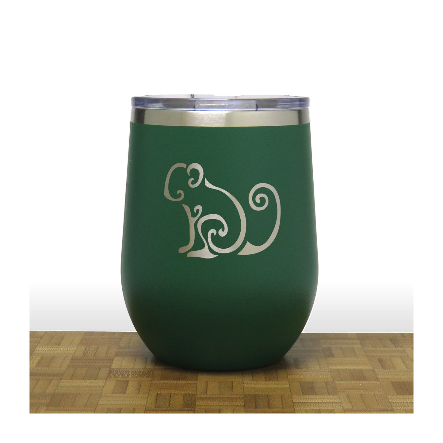 Monkey - Monkey - PC 12oz STEMLESS WINE - Copyright Hues in Glass