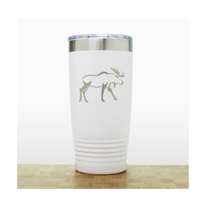 White Moose 20 oz Insulated Tumbler - Copyright Hues in Glass