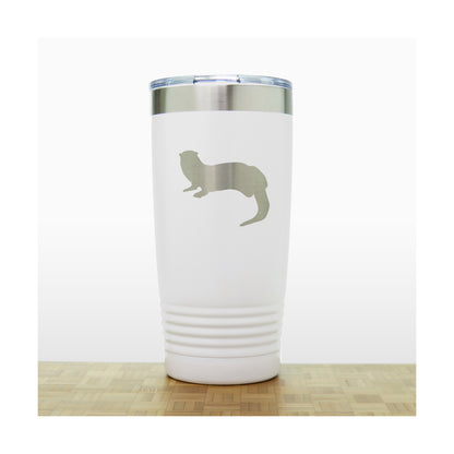 White - Otter 20 oz Insulated Tumbler - Copyright Hues in Glass