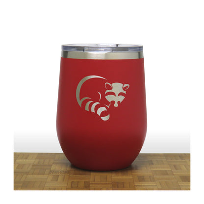 Red - Raccoon PC 12oz STEMLESS WINE - Copyright Hues in Glass