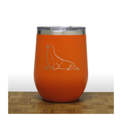 Orange - PC 12oz STEMLESS WINE - Copyright Hues in Glass