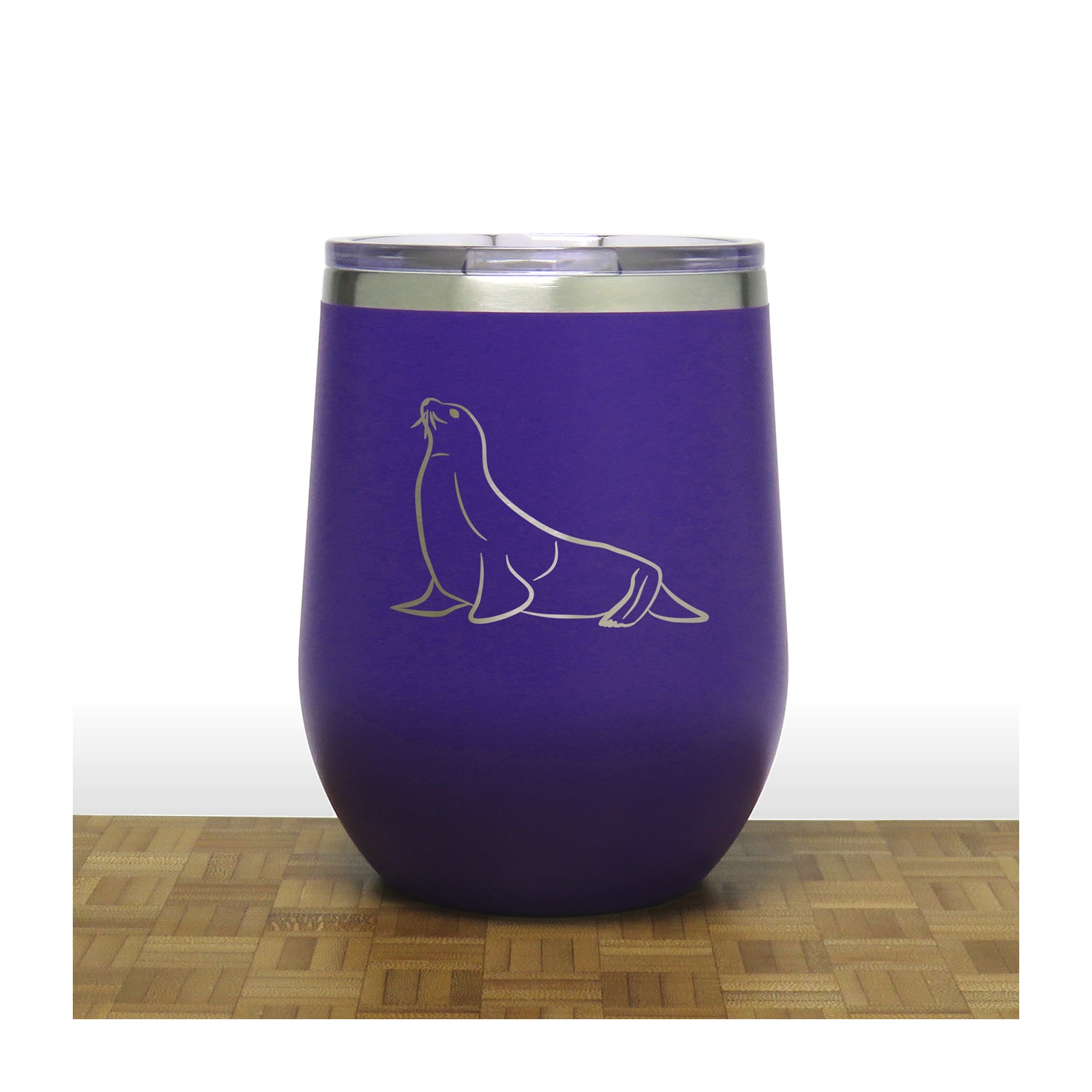 Purple - PC 12oz STEMLESS WINE - Copyright Hues in Glass