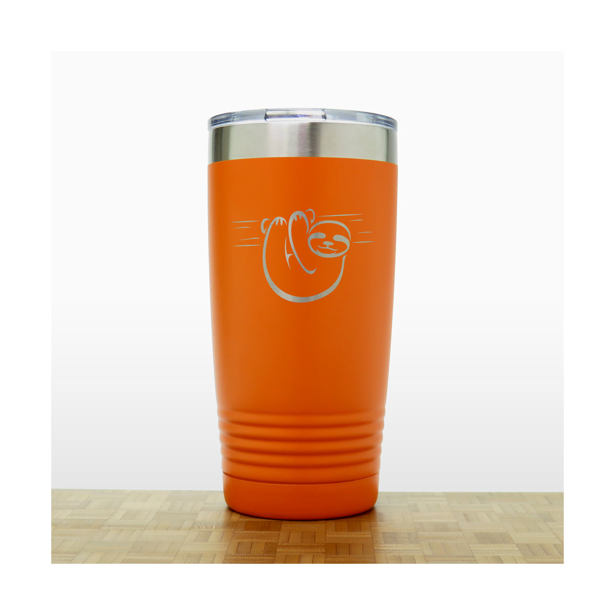 Orange Sloth 20 oz Insulated Tumbler - Copyright Hues in Glass