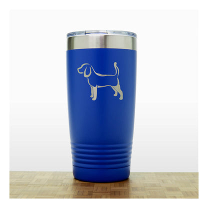 Blue - Beagle 20 oz Insulated Tumbler - Copyright Hues in Glass