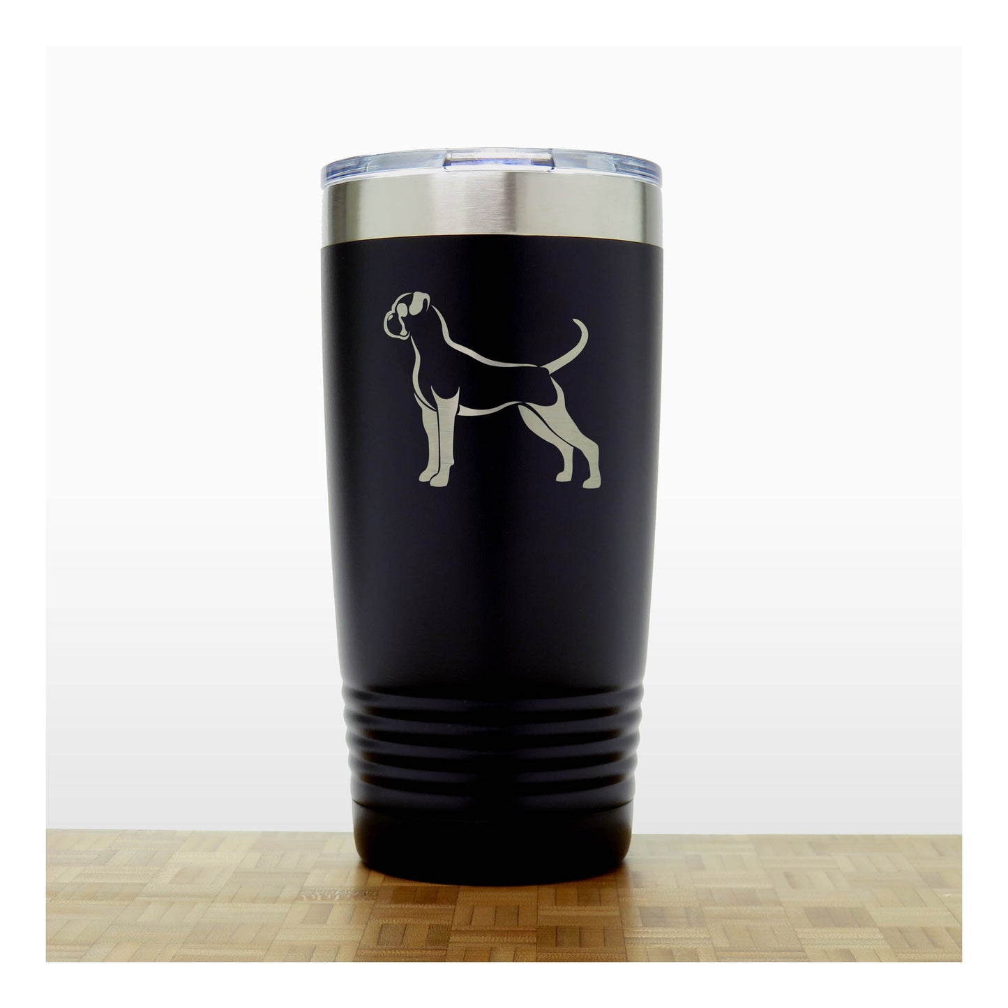 Black - Boxer 20 oz Insulated Tumbler - Copyright Hues in Glass