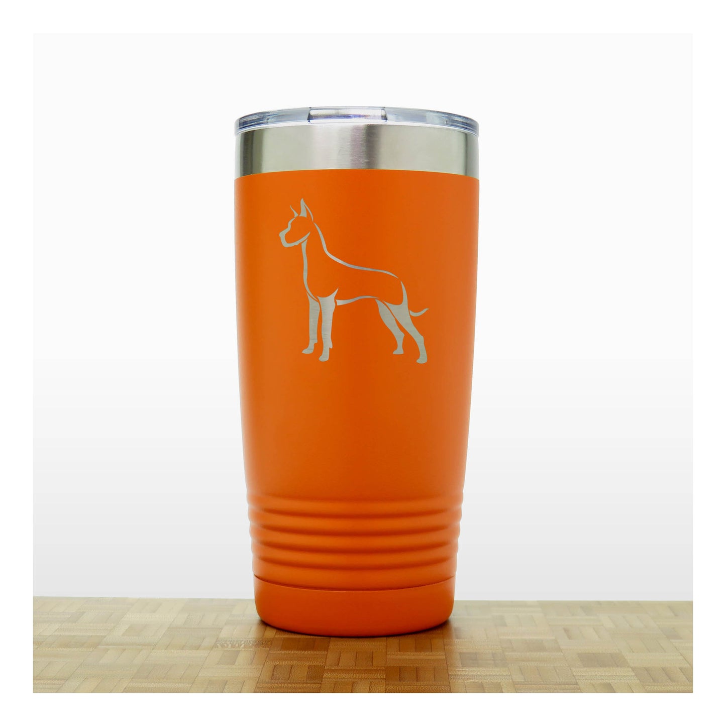 Orange - Great Dane 20 oz Insulated Tumbler - Copyright Hues in Glass