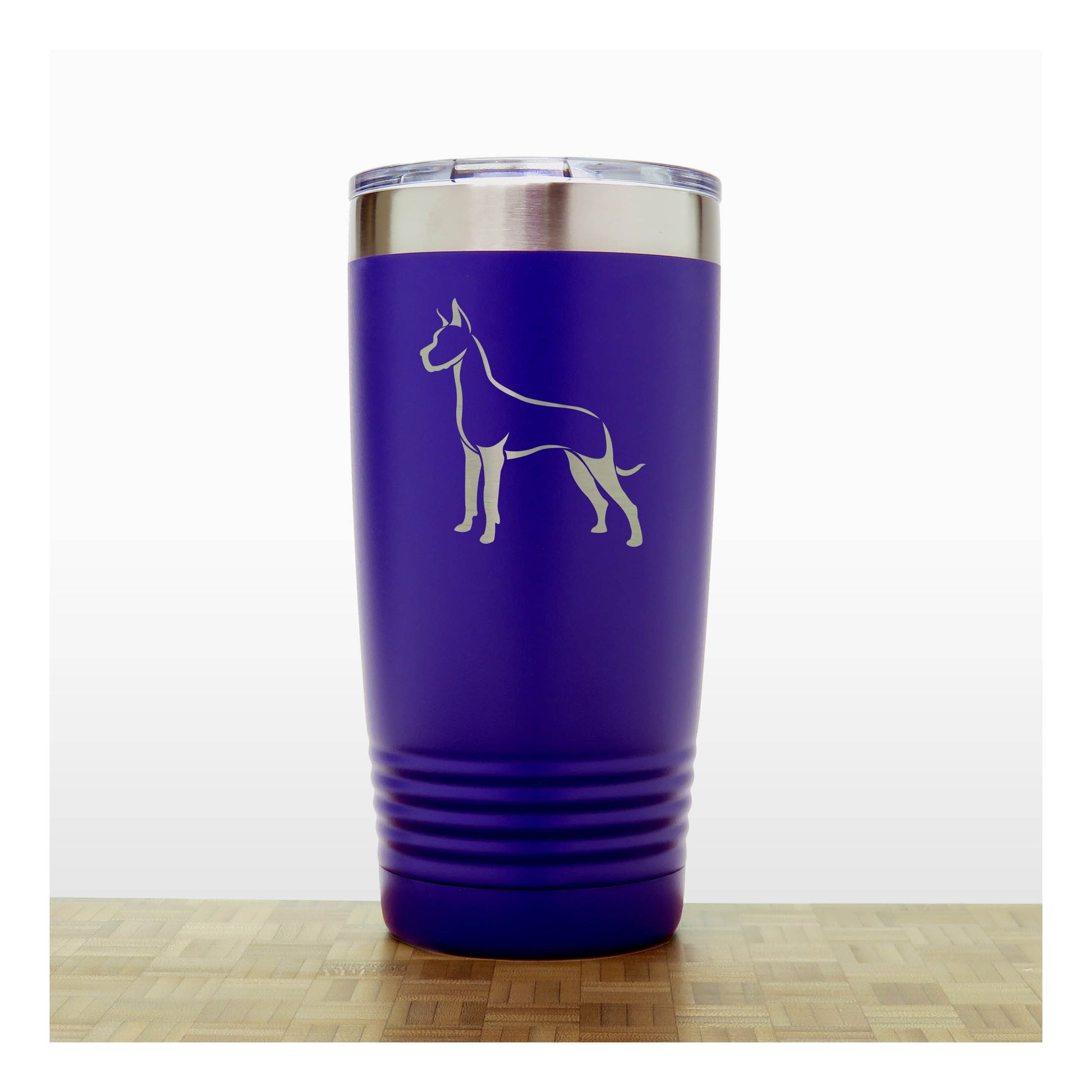 Purple - Great Dane 20 oz Insulated Tumbler - Copyright Hues in Glass