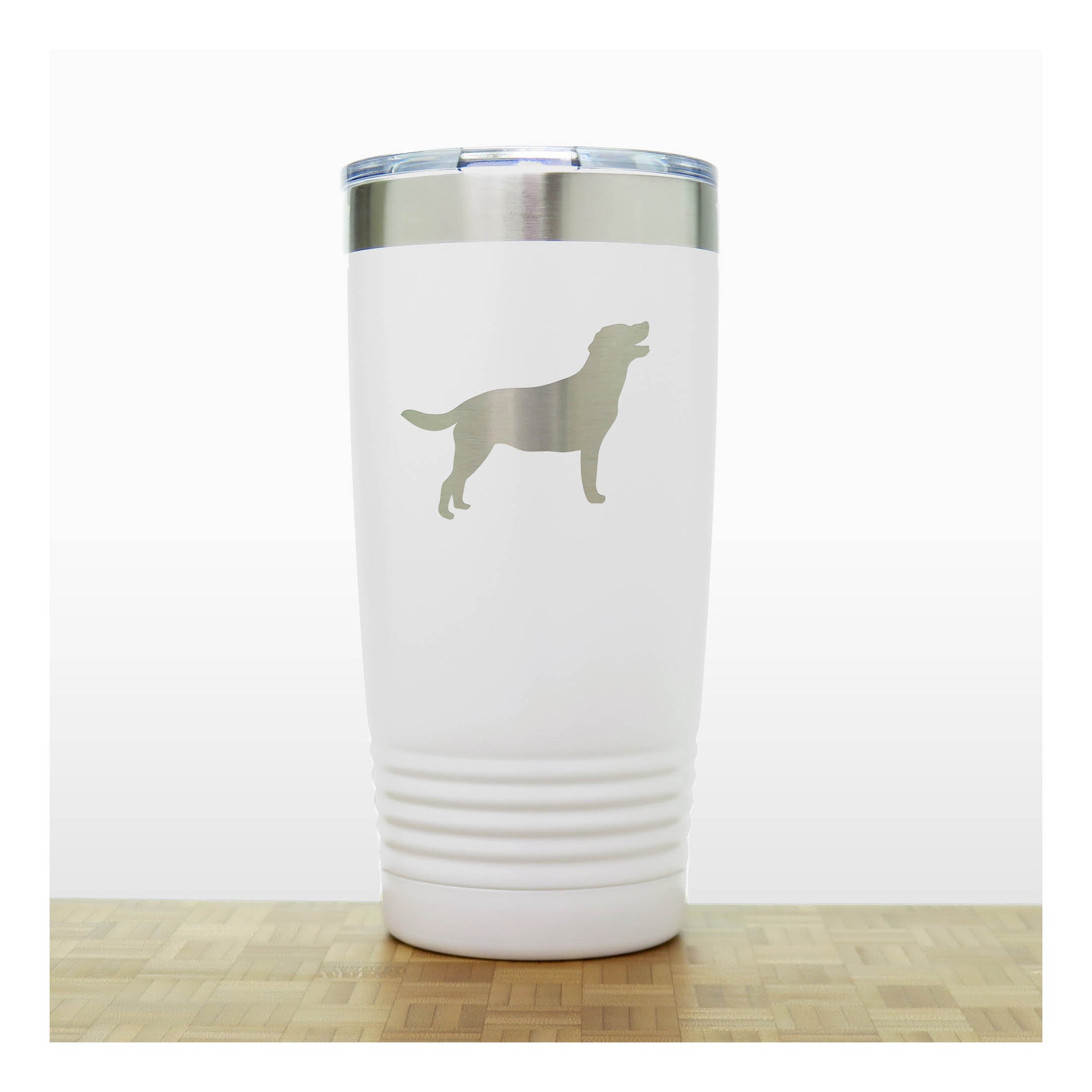 White - Labrador 20 oz Insulated Tumbler - Copyright Hues in Glass