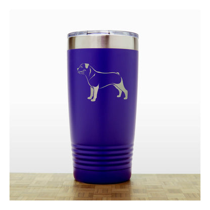 Purple - Rottweiler 20 oz Insulated Tumbler - Copyright Hues in Glass