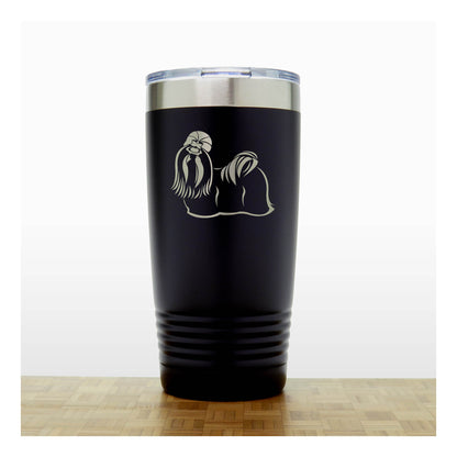 Black - Shih Tzu 20 oz Insulated Tumbler - Copyright Hues in Glass