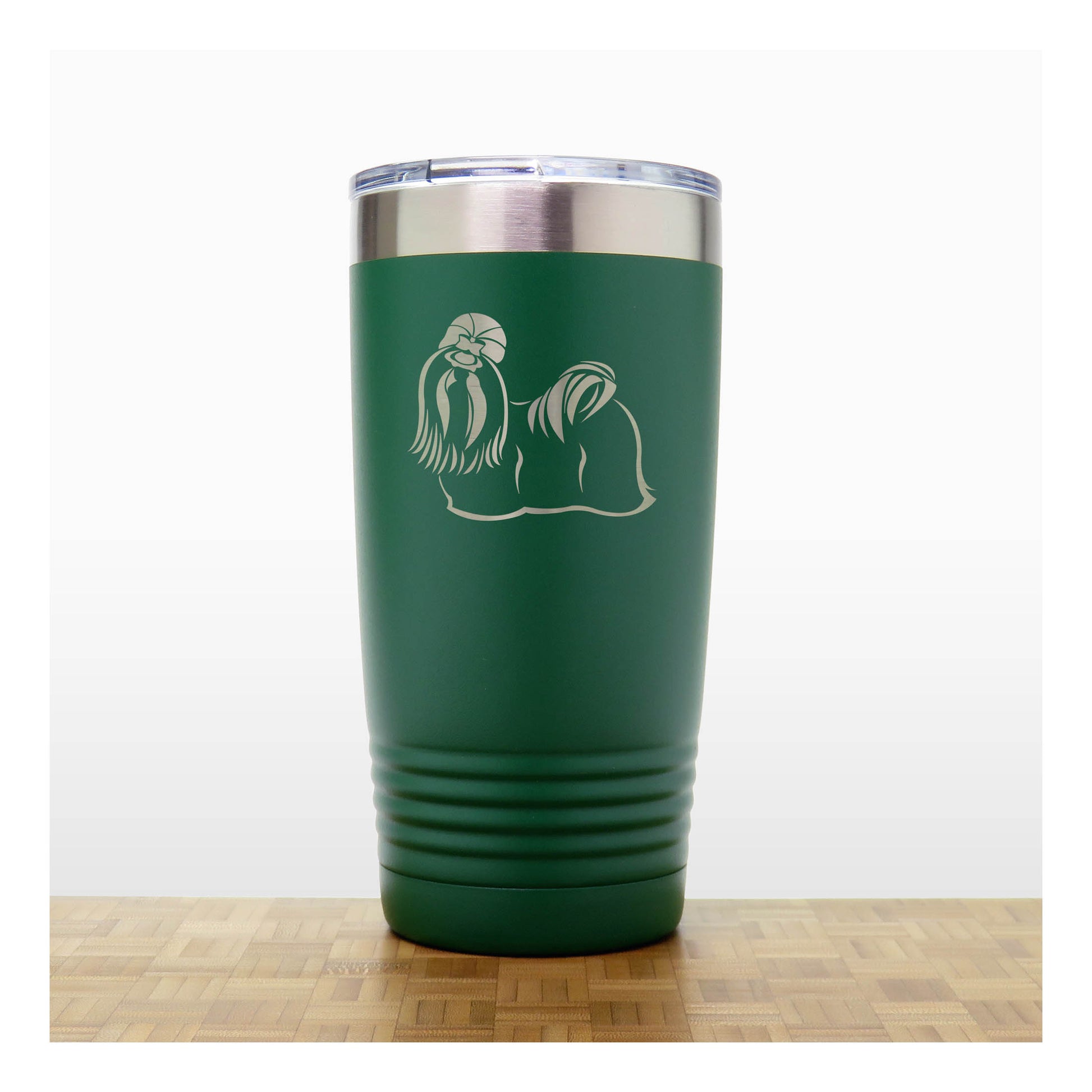 Green - Shih Tzu 20 oz Insulated Tumbler - Copyright Hues in Glass