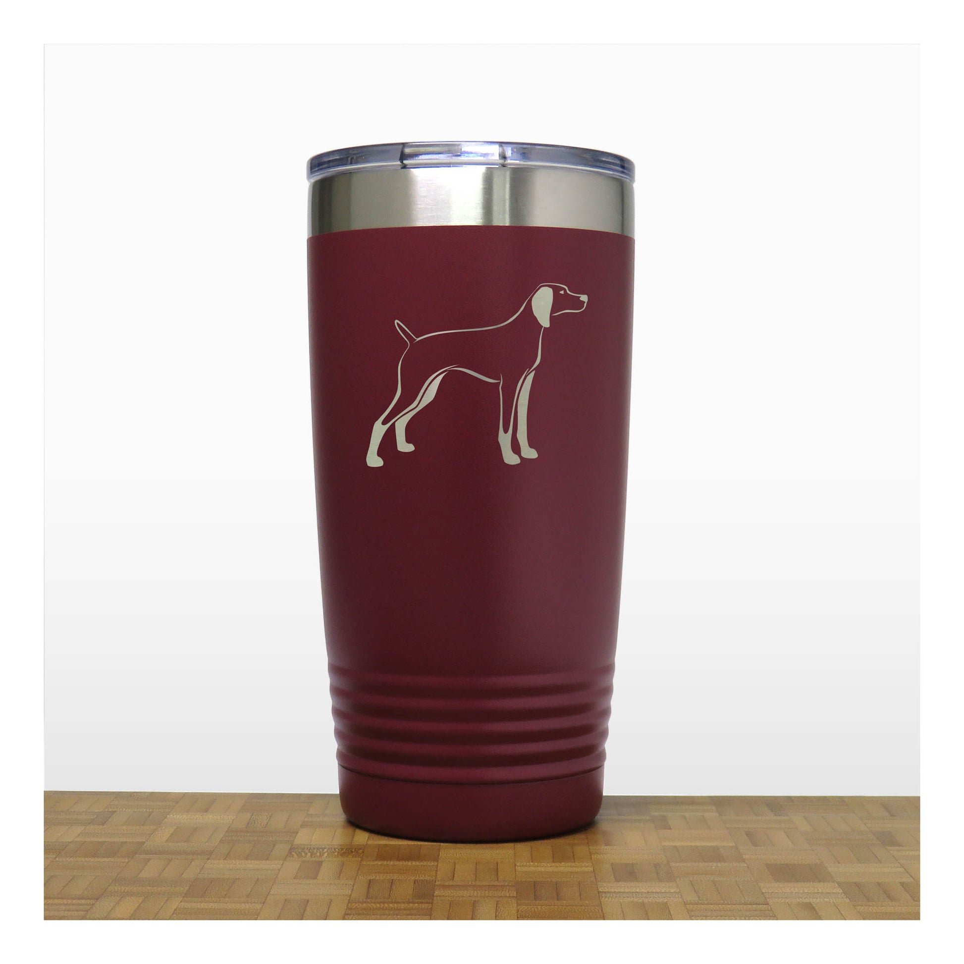 Maroon - Vizla 20 oz Insulated Tumbler - Copyright Hues in Glass