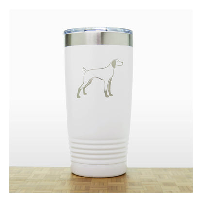 White - Vizla 20 oz Insulated Tumbler - Copyright Hues in Glass