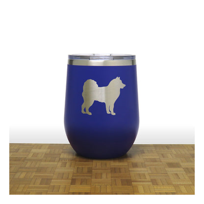 Blue - Alaskan Eskimo PC 12oz STEMLESS WINE - Copyright Hues in Glass