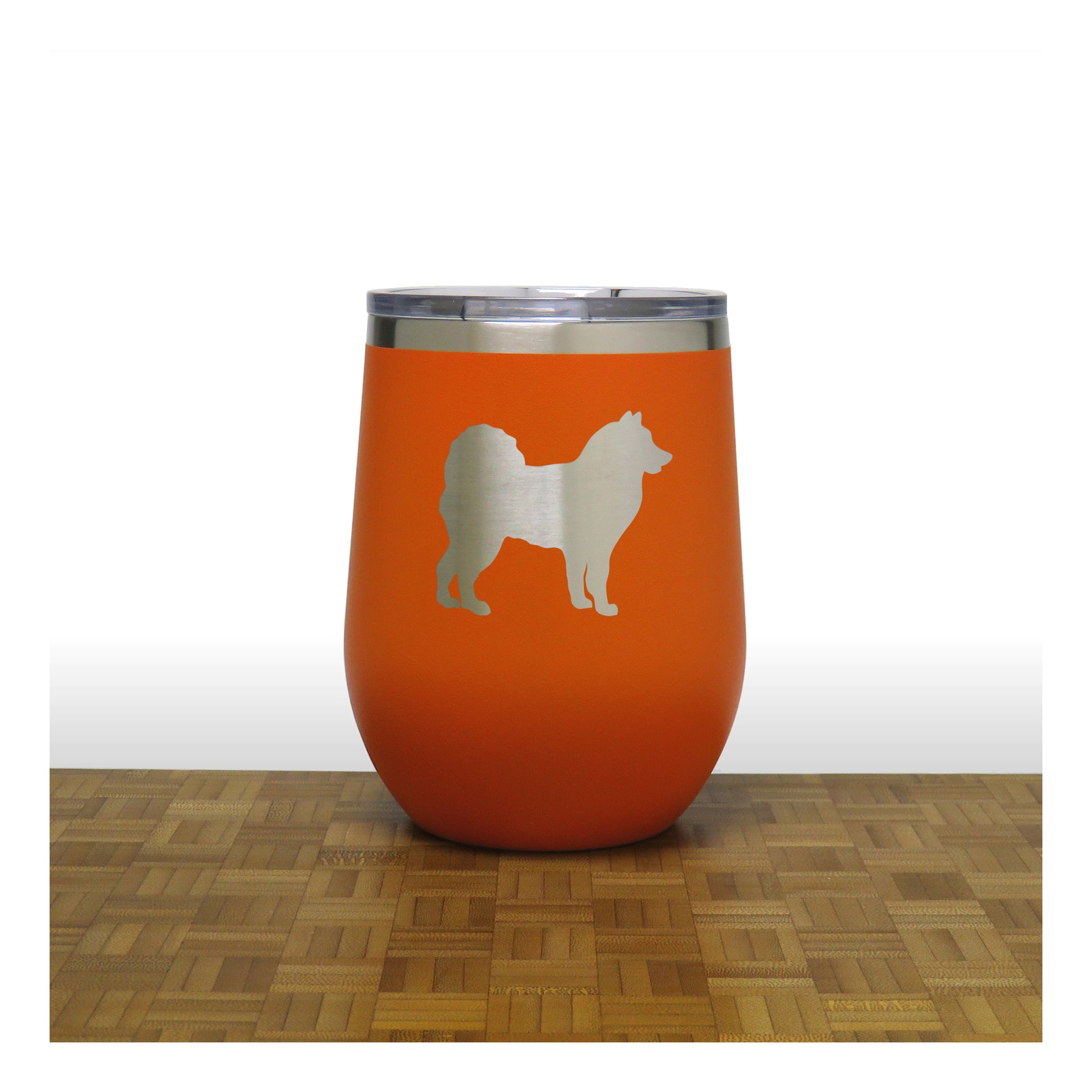 Orange - Alaskan Eskimo PC 12oz STEMLESS WINE - Copyright Hues in Glass