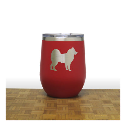 Red - Alaskan Eskimo PC 12oz STEMLESS WINE - Copyright Hues in Glass