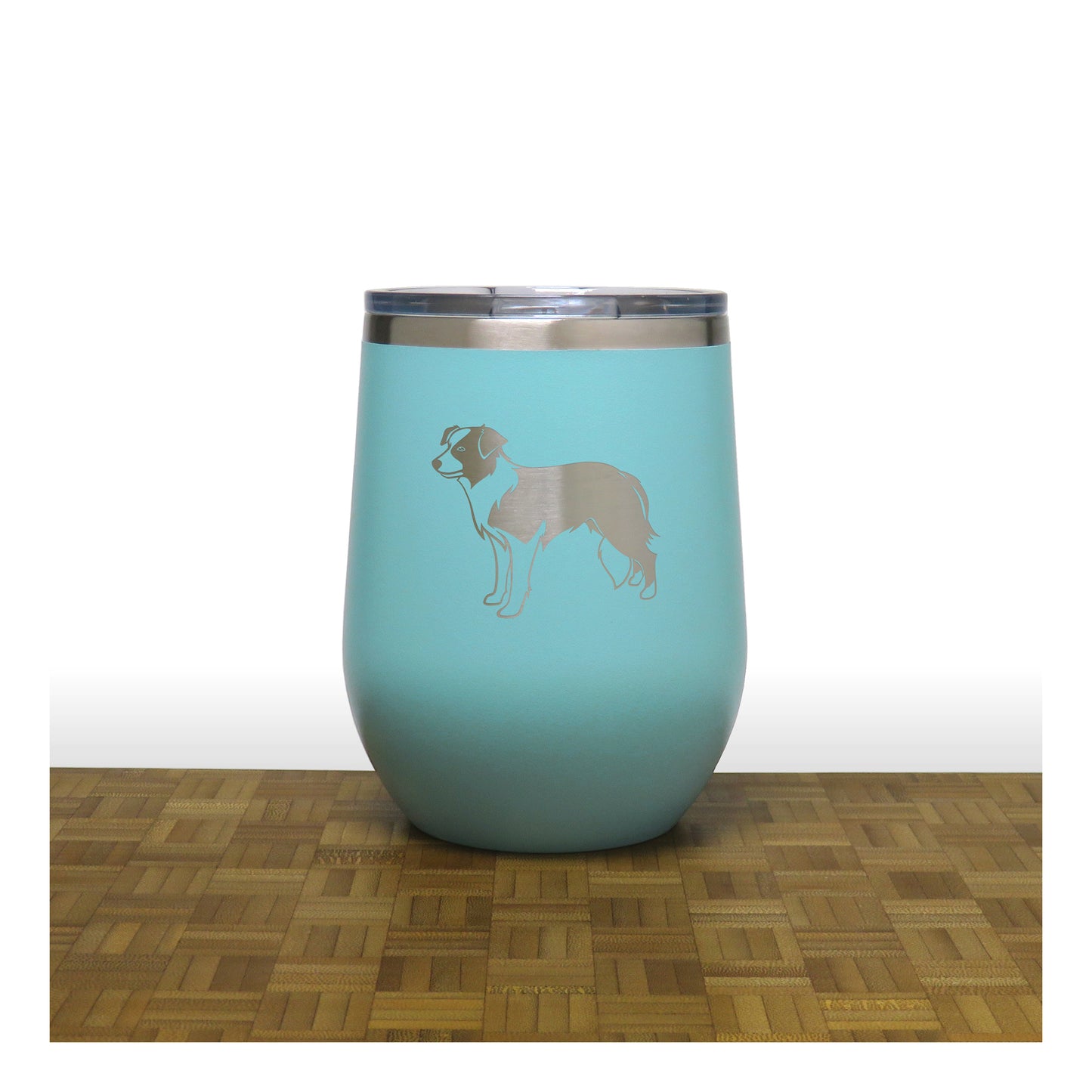 Teal - PC 12oz STEMLESS WINE - Copyright Hues in Glass