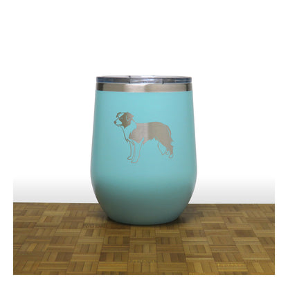 Teal - PC 12oz STEMLESS WINE - Copyright Hues in Glass