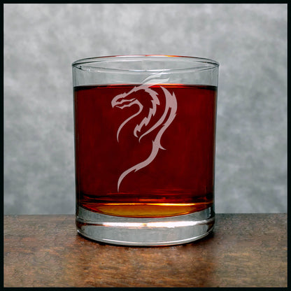 Dragon Whisky Glass - Copyright Hues in Glass