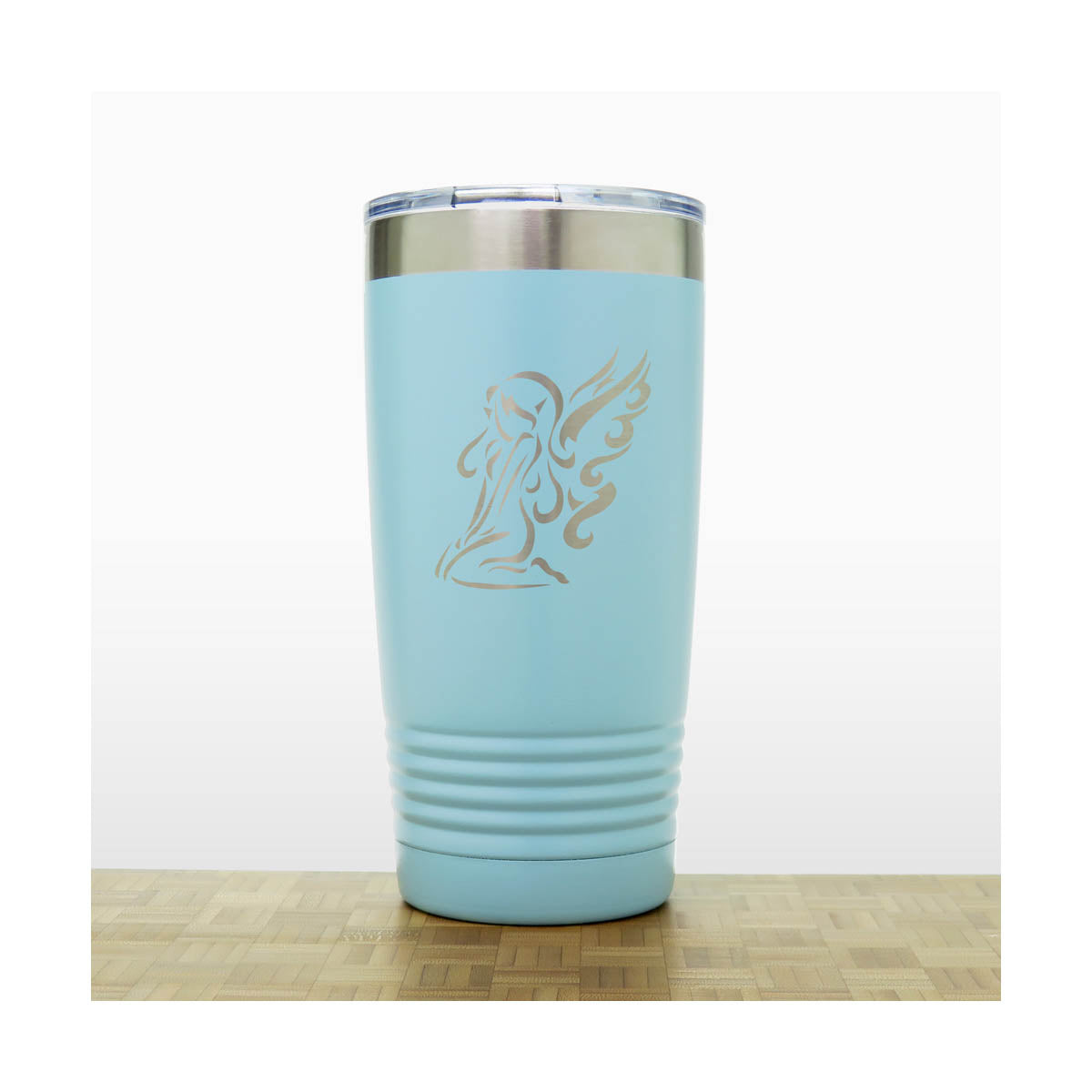 Teal - Fairy 20 oz Insulated Tumbler - Design 1 - Copyright Hues in Glass