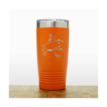 Orange - Fairy on a Frog 20 oz Insulated Tumbler - Copyright Hues in Glass