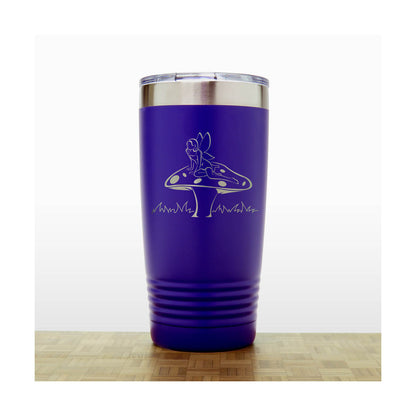 Purple - Fairy on a Toadstool 20 oz Insulated Tumbler - Copyright Hues in Glass