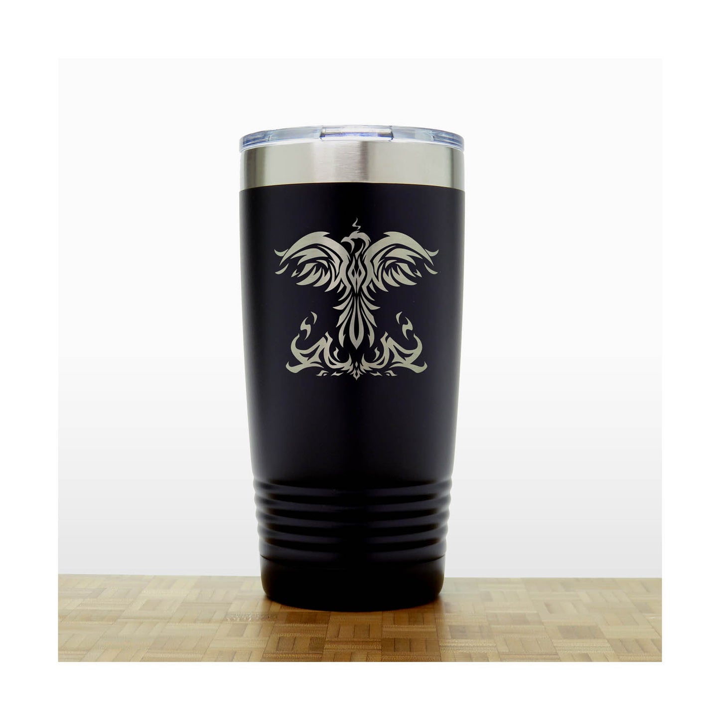 Black - Phoenix 20 oz Insulated Tumbler - Copyright Hues in Glass