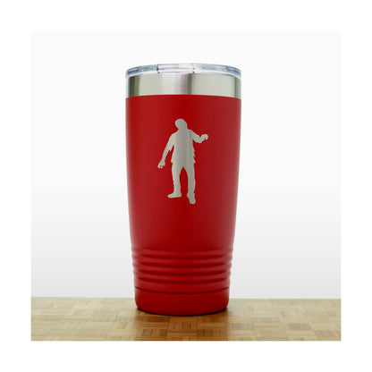 Red - Zombie 20 oz Insulated Tumbler - Design 2 - Copyright Hues in Glass