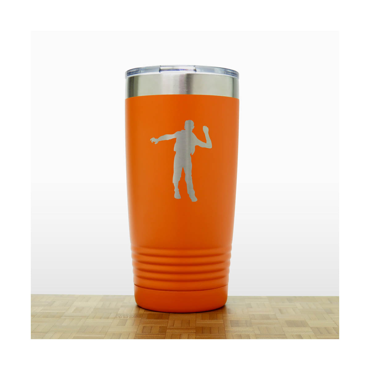 Orange - Zombie 20 oz Insulated Tumbler - Design 4 - Copyright Hues in Glass