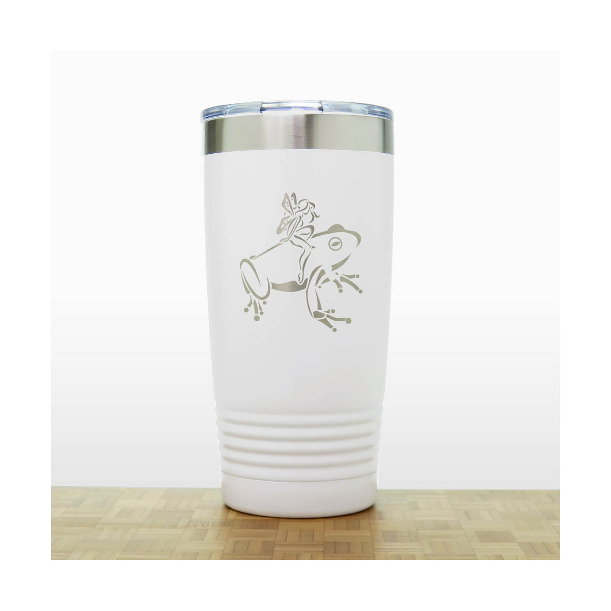 Fairy on a Frog Engraved Insulated 20oz Travel Tumbler