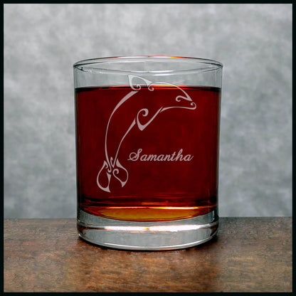 Dolphin Personalized Whisky Glass - Copyright Hues in Glass