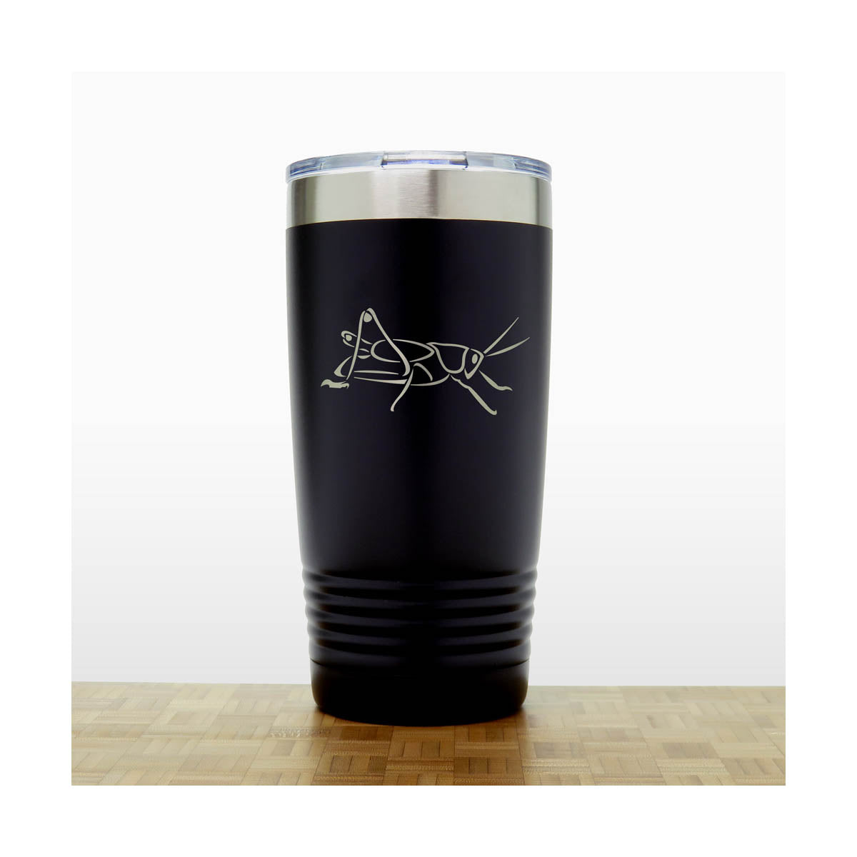 Black - Grasshopper 20 oz Insulated Tumbler - Copyright Hues in Glass