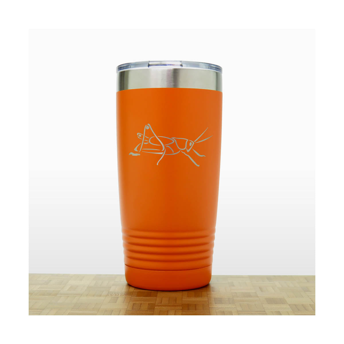 Orange - Grasshopper 20 oz Insulated Tumbler - Copyright Hues in Glass