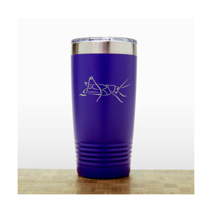 Purple - Grasshopper 20 oz Insulated Tumbler - Copyright Hues in Glass