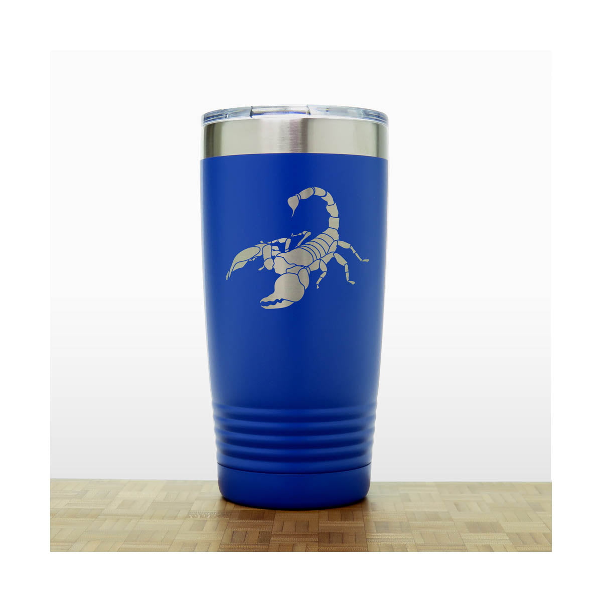 Blue - Scorpion 20 oz Insulated Tumbler - Copyright Hues in Glass