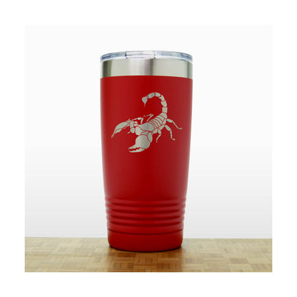 Red - Scorpion 20 oz Insulated Tumbler - Copyright Hues in Glass