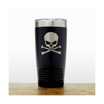 Skull and Crossbones  Engraved Insulated 20oz Travel Tumbler