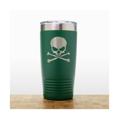 Skull and Crossbones  Engraved Insulated 20oz Travel Tumbler