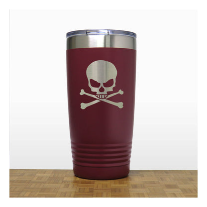 Skull and Crossbones  Engraved Insulated 20oz Travel Tumbler