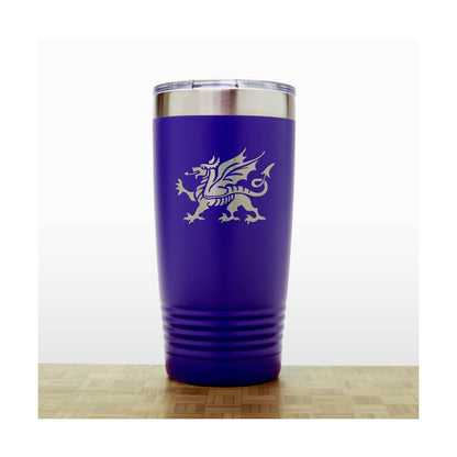 Welsh Dragon Engraved Insulated 20oz Travel Tumbler