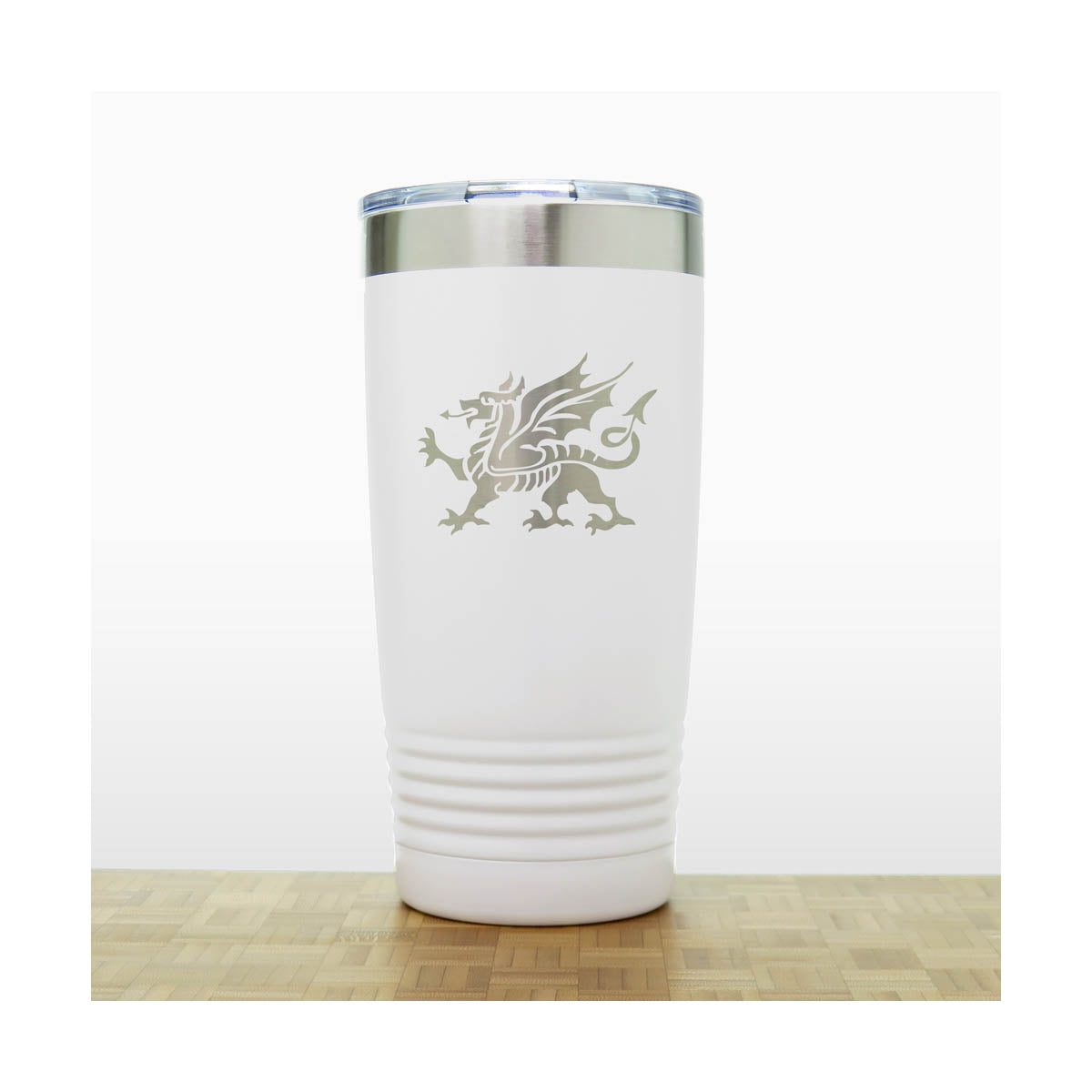 Welsh Dragon Engraved Insulated 20oz Travel Tumbler