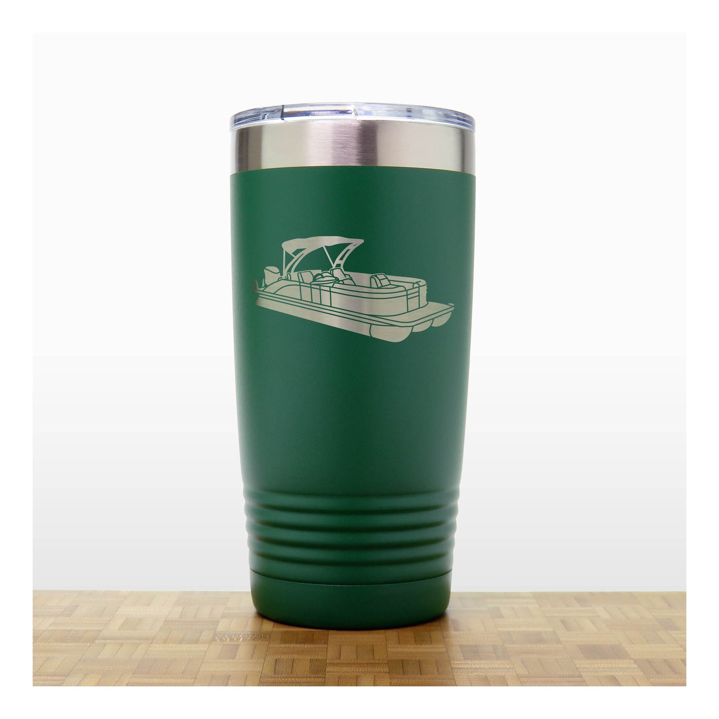 Green - Pontoon 20 oz Insulated Tumbler - Copyright Hues in Glass